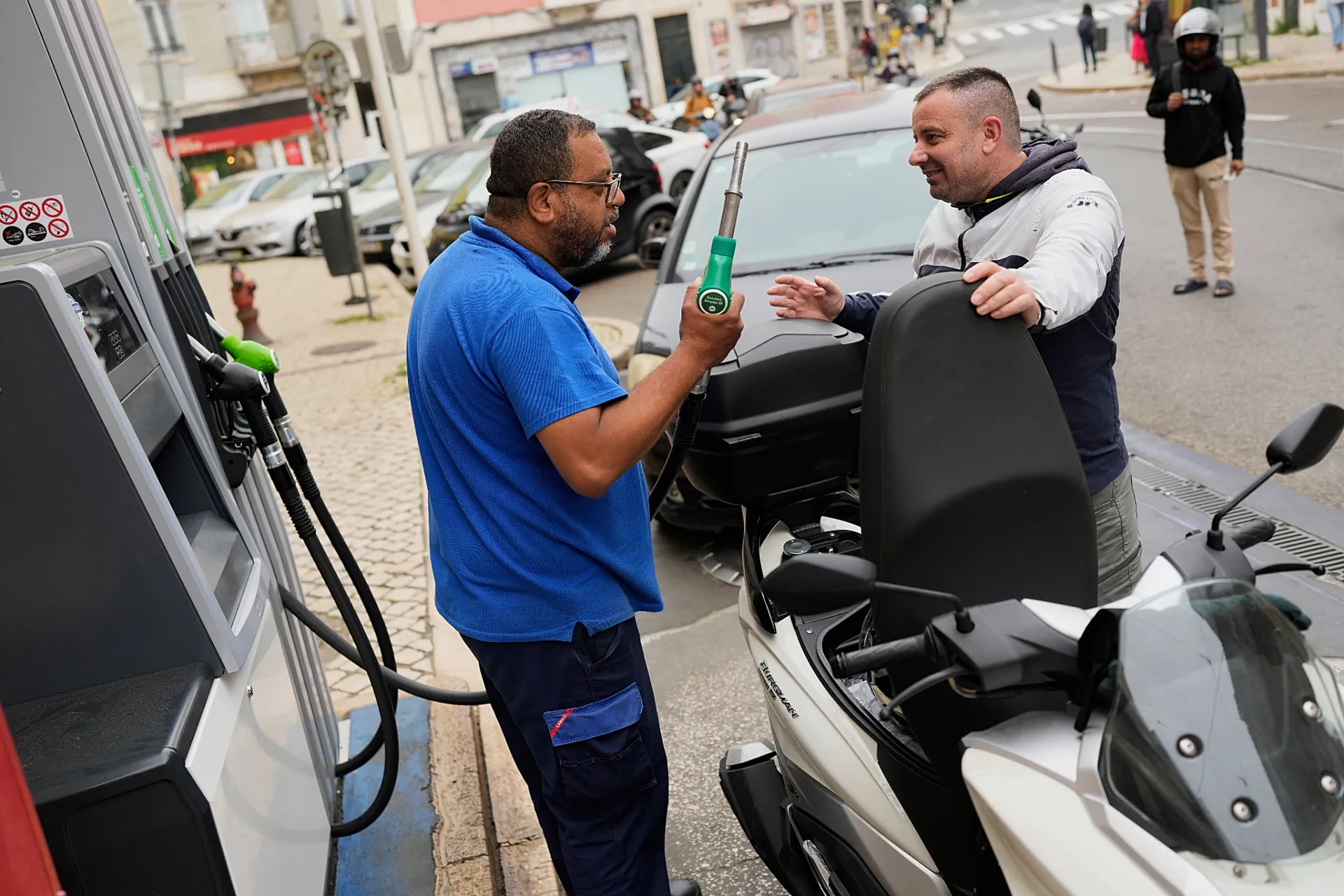FILE (29.04.2025). Petrol station in Lisbon.