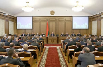 Заседание правительства Беларуси Беларусь снизила прогноз роста своего ВВП с 2 до 0,2 процентов