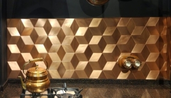 Плитка из металла Металлическая плитка в Москве и городах России для пола и стен на заказ из латуни, меди, стали